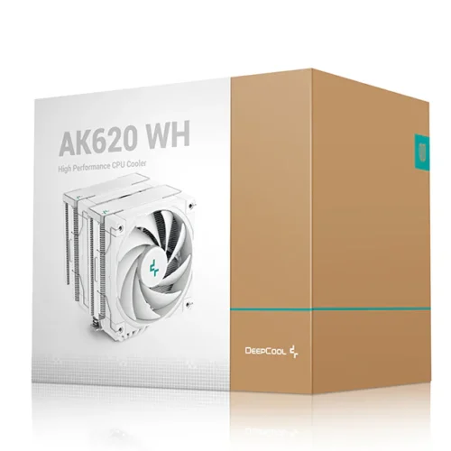 Deepcool AK620 White CPU Cooler with Dual Tower Design - R-AK620-WHNNMT-G-1