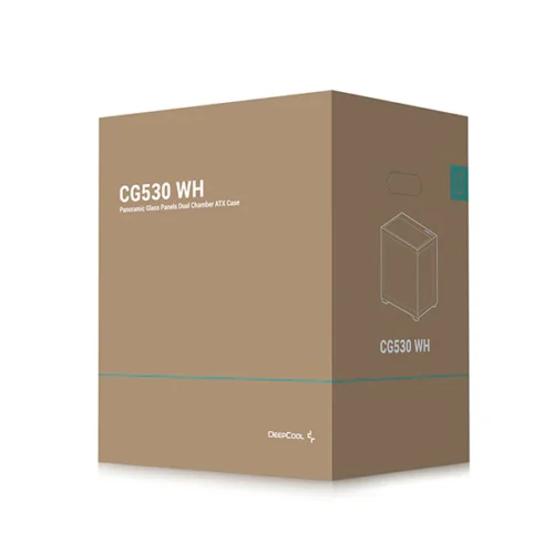Deepcool CC530 White Mid-Tower ATX Case with Tempered Glass Panoramic Design - R-CG530-WHNDA0-G-1