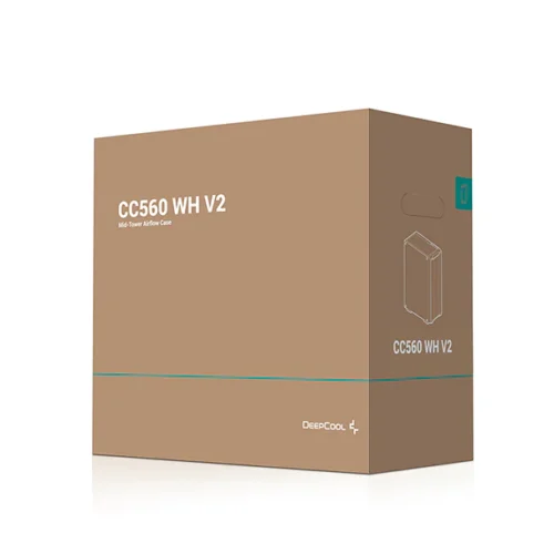 Deepcool CC560 V2 White ATX Case with Mesh Front & LED Fans - R-CC560-WHGAA4-G-2