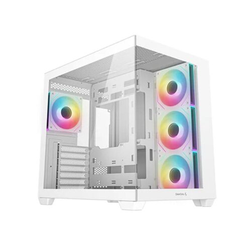 Deepcool CG530 4F White ATX Case with ARGB Fans & Dual Chamber Design - R-CG530-WHADA4-G-1