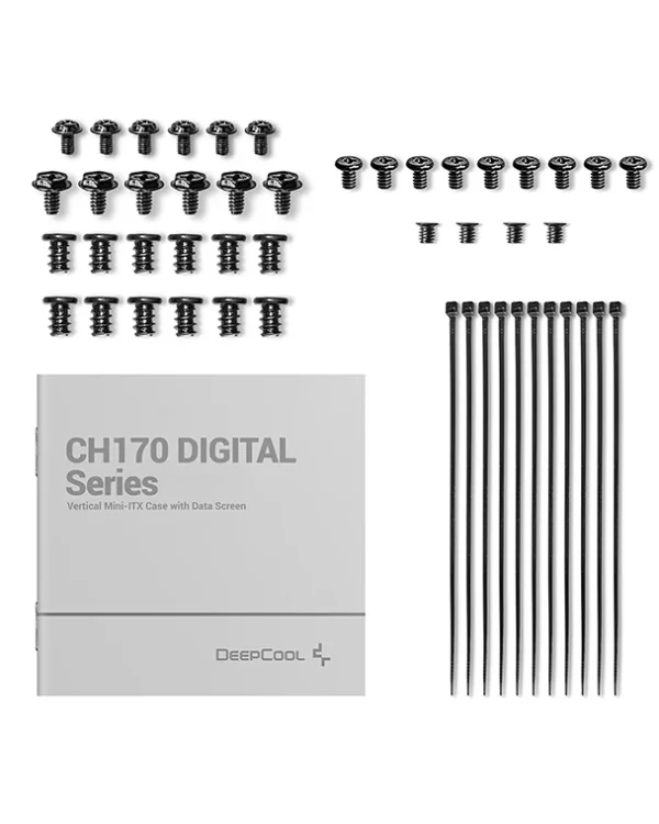 Deepcool CH170 Digital Black ITX Case with Display & High Airflow - R-CH170-BKNPI0D-G-1