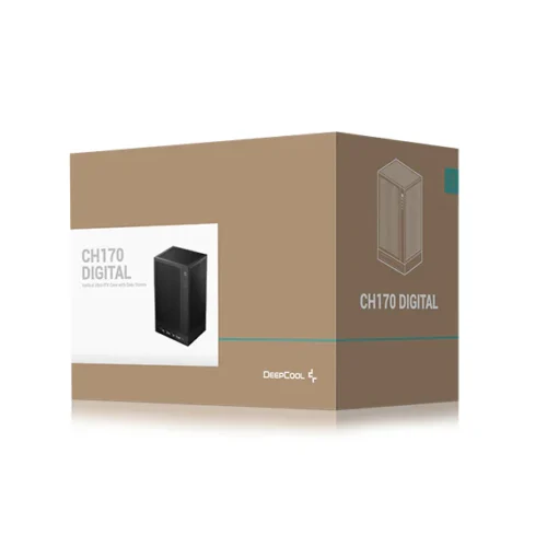 Deepcool CH170 Digital Black ITX Case with Display & High Airflow - R-CH170-BKNPI0D-G-1
