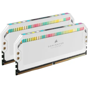 CORSAIR DOMINATOR PLATINUM RGB 32GB (2x16GB) DDR5-5600 C36 Intel XMP Memory  CS-CMT32GX5M2B5600C36WKit - White -