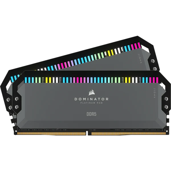 CORSAIR DOMINATOR PLATINUM RGB 32GB (2x16GB) DDR5 DRAM 5600MT/s CL36 AMD EXPO & Intel XMP Memory Kit - Grey - CS-CMT32GX5M2B5600Z36