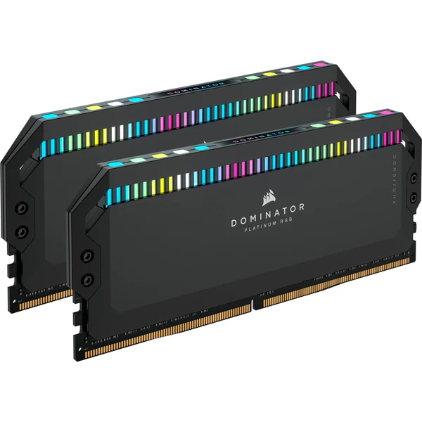 CORSAIR DOMINATOR PLATINUM RGB 64GB (2x32GB) CORSAIR DOMINATOR PLATINUM RGB 64GB (2x32GB) DDR5-6400 C32 Intel XMP Memory Kit - Black - CS-CMT64GX5M2B6400C32