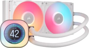 CORSAIR iCUE LINK TITAN 240 RX LCD Liquid CPU Cooler - White - CS-CW-9061025-WW