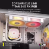 CORSAIR iCUE LINK TITAN 240 RX RGB AIO Liquid CPU Cooler - White - CS-CW-9061020-WW