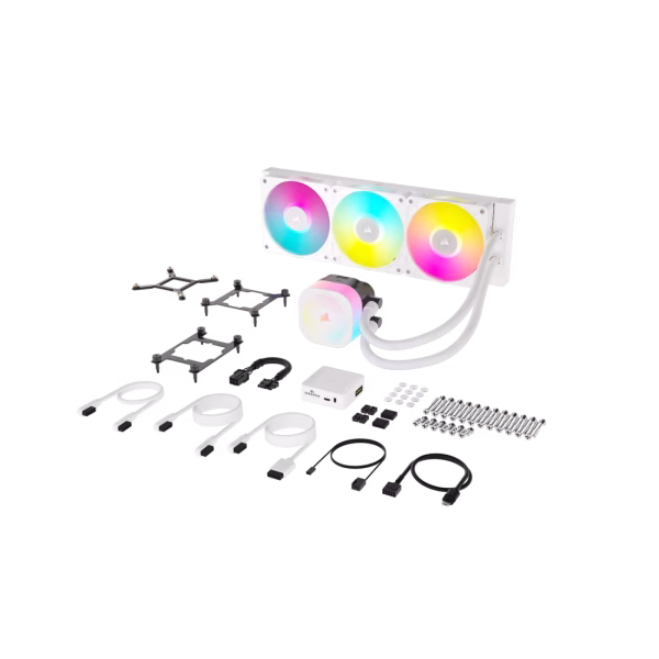 CORSAIR iCUE LINK TITAN 360 RX RGB AIO 10 CORSAIR iCUE LINK TITAN 360 RX RGB AIO Liquid CPU Cooler - White - CS-CW-9061021-WW