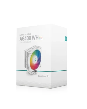 Deepcool AG400 White CPU Cooler with ARGB Single Tower Design - R-AG400-WHANMC-G-2