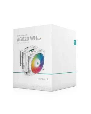 Deepcool AG620 White CPU Cooler with ARGB Dual Tower Design - R-AG620-WHANMN-G-2