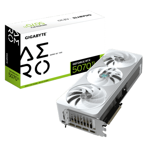 Gigabyte GeForce RTX 5070 Ti AERO OC 16G Graphics Card - GV-N507TAERO-OC-16GD