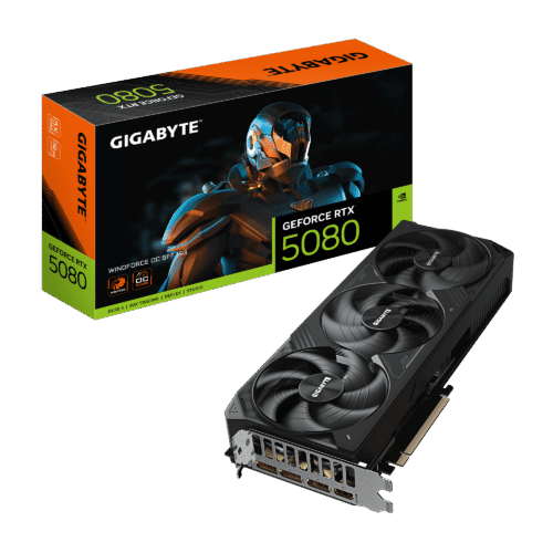 Gigabyte GeForce RTX 5080 WINDFORCE OC SFF 16G Graphics Card - GV-N5080WF3OC-16GD