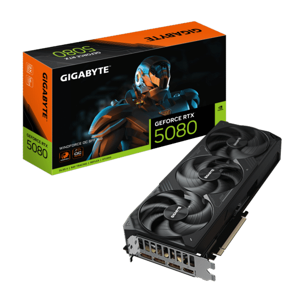 Gigabyte GeForce RTX 5080 WINDFORCE OC SFF 16G Graphics Card - GV-N5080WF3OC-16GD