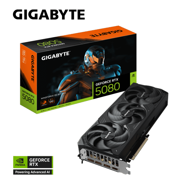 Gigabyte GeForce RTX 5080 WINDFORCE OC SFF 16G Graphics Card - GV-N5080WF3OC-16GD