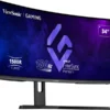 ViewSonic VX3418-2KPC 34" UWQHD Curved VA Gaming Monitor w/ 180Hz, 1ms, Adaptive Sync
