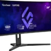 ViewSonic VX3418-2KPC 34" UWQHD Curved VA Gaming Monitor w/ 180Hz, 1ms, Adaptive Sync