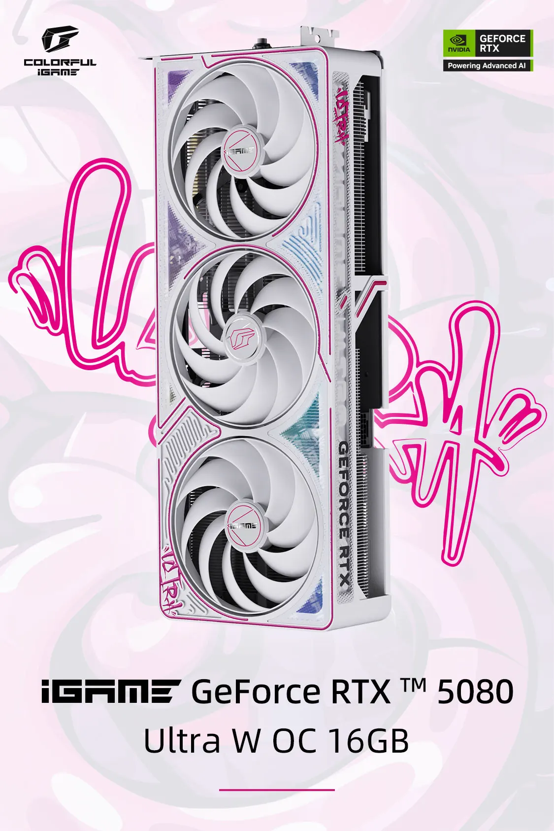 Coloful iGame GeForce RTX 5080 Ultra W OC 16GB-V Graphics Card (COLORFUL IGAME GEFORCE RTX5080 ULTRA WHITE OC 16GB-V)