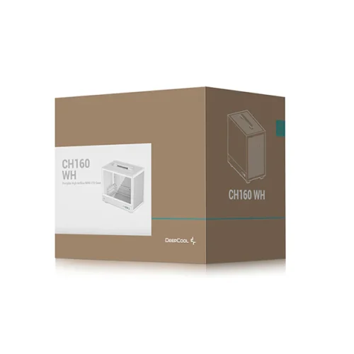 Deepcool CH160 White Mini ITX Case with High Airflow Design - R-CH160-WHNGI0-G-1