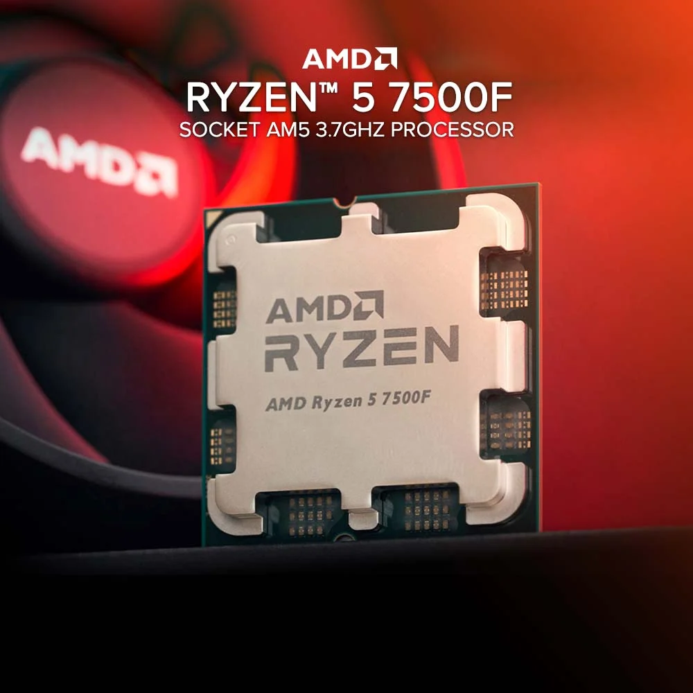 AMD Ryzen 5 7500F 6-core 12-thread Gaming Desktop Processor without Cooler No iGPU Tray Type - 100-000000597 Tray | 100-100000597MPK MPK