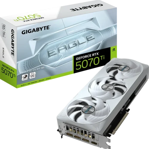 Gigabyte GeForce RTX 5070 Ti EAGLE OC ICE SFF 16G Graphics Card - GV-N507TEAGLEOC-ICE-16GD