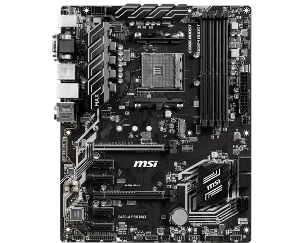 MSI B450-A PRO MAX AM4 ATX Motherboard for AMD Ryzen