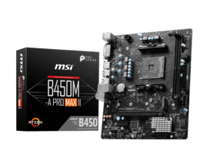 MSI B450M-A PRO MAX II AM4 mATX Motherboard for AMD Ryzen