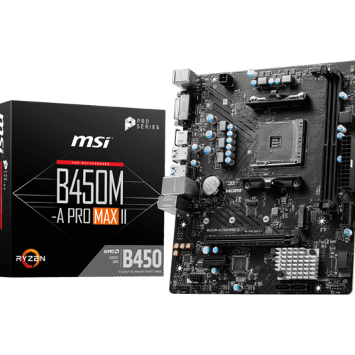 MSI B450M-A PRO MAX II AM4 mATX Motherboard for AMD Ryzen