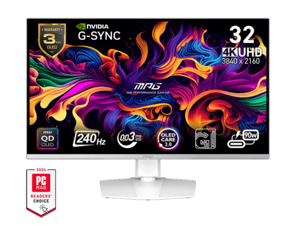 MSI MPG 321URXW QD-OLED White 31.5-Inch UHD QD-OLED Gaming Monitor 240Hz 0.03ms  Explain QD-OLED technology  Compare OLED vs LCD