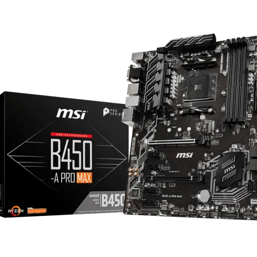 MSI B450-A PRO MAX AM4 ATX Motherboard for AMD Ryzen