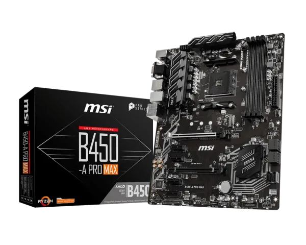 MSI B450-A PRO MAX AM4 ATX Motherboard for AMD Ryzen