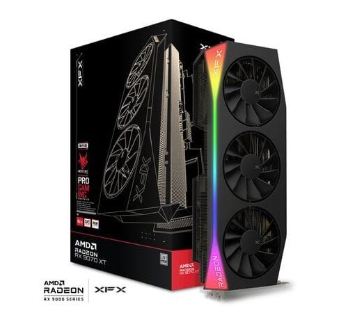 XFX Mercury AMD Radeon RX 9070XT OC Gaming Edition with RGB 16GB GDDR6 - RX-97TRGBBB9