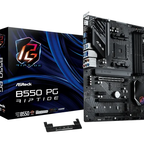 ASRock B550 PG Riptide ATX AMD B550 AM4 Socket DDR4 128GB PCIe 4.0 Motherboard - B550 PG RIPTIDE