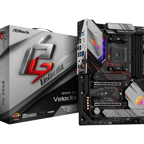 ASRock B550 PG Velocita ATX AMD B550 AM4 Socket DDR4 128GB PCIe 4.0 Motherboard - B550 PG VELOCITA