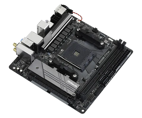 ASRock B550M-ITX/ac Mini ITX AMD B550 AM4 Socket DDR4 64GB PCIe 4.0 Wi-Fi Motherboard - B550M-ITX/AC