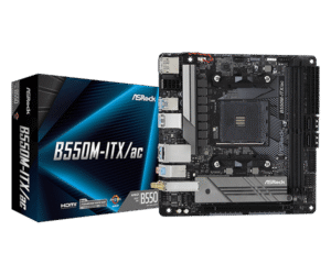 ASRock B550M-ITX/ac Mini ITX AMD B550 AM4 Socket DDR4 64GB PCIe 4.0 Wi-Fi Motherboard - B550M-ITX/AC