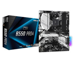 ASRock B550 Pro4 ATX AMD B550 AM4 Socket DDR4 128GB PCIe 4.0 Motherboard - B550 PRO4