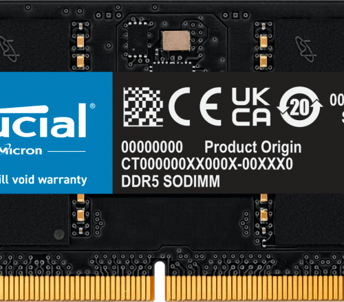 Crucial 48GB DDR5-5600 SODIMM Laptop Memory, CL46, 1.1V - CT48G56C46S5