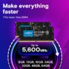Crucial 16GB DDR5-5200 SODIMM Laptop Memory 3 Crucial 16GB DDR5-5200 SODIMM Laptop Memory, CL42, 1.1V - CT16G52C42S5