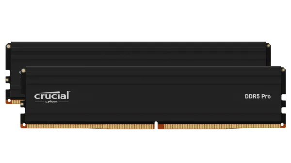 Crucial Pro 48GB Kit (2x24GB) DDR5-6000 UDIMM Desktop Memory, CL48