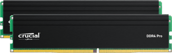 Crucial Pro 64GB Kit (2x32GB) DDR4-3200 UDIMM Desktop Memory Crucial Pro 64GB Kit (2x32GB) DDR4-3200 UDIMM Desktop Memory, CL22, 1.2V, Intel XMP - CP2K32G4DFRA32A