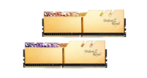 G.SKILL Trident Z Royal DDR4-3600 CL18-22-22-42 1.35V 16GB (2x8GB) Gold DDR4 Memory Intel XMP - F4-3600C18D-16GTRG