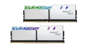 G.SKILL Trident Z Royal DDR4-3600 CL18-22-22-42 1.35V 32GB (2x16GB) Silver DDR4 Memory Intel XMP - F4-3600C18D-32GTRS