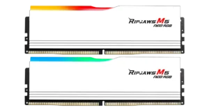 G.SKILL Ripjaws M5 Neo RGB DDR5-6000 CL28-36-36-96 1.40V 64GB (2x32GB) White DDR5 Memory AMD EXPO - F5-6000J2836G32GX2-RM5NRW
