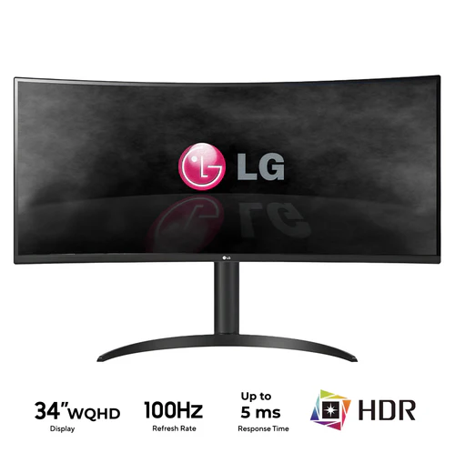 LG 34" UltraWide WQHD VA Curved Monitor 100Hz FreeSync HDR10 - 34WR55QK-B