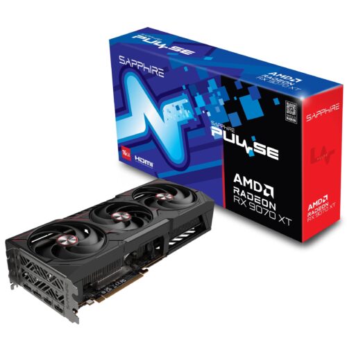 SAPPHIRE PULSE AMD Radeon RX 9070 XT 16GB GDDR6 RDNA 4 Gaming GPU - 11348-03-20G
