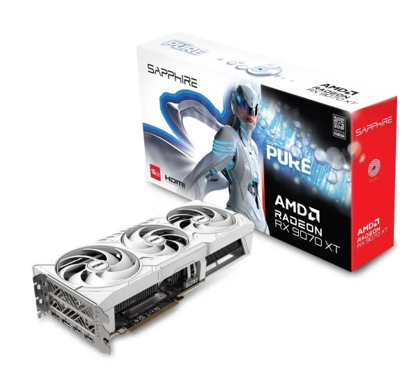 OLYMPUS DIGITAL CAMERA SAPPHIRE PURE AMD Radeon RX 9070 XT 16GB GDDR6 RDNA 4 Gaming GPU - 11348-02-20G