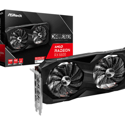 Asrock AMD Radeon RX 6600 Challenger Black 8GB Graphics Card - RX6600 CLD 8G