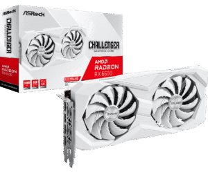 Asrock AMD Radeon RX 6600 Challenger White 8GB Graphics Card - RX6600 CLW 8G