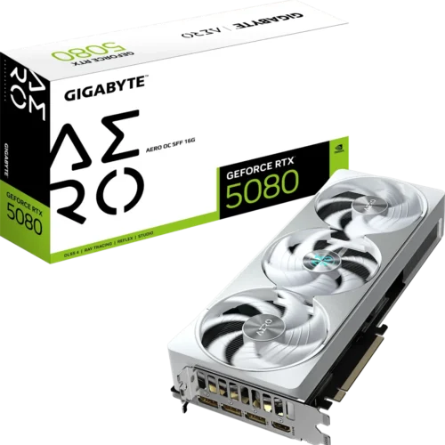 Gigabyte GeForce RTX 5080 AERO OC SFF 16G 16GB GDDR7 Graphics Card - GV-N5080AERO-OC-16GD