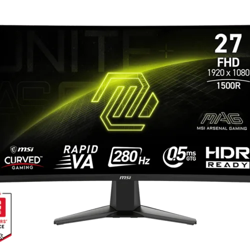 MSI MAG 276CXF 27" Rapid VA 1920x1080 FHD 280Hz Black Curved Gaming Monitor